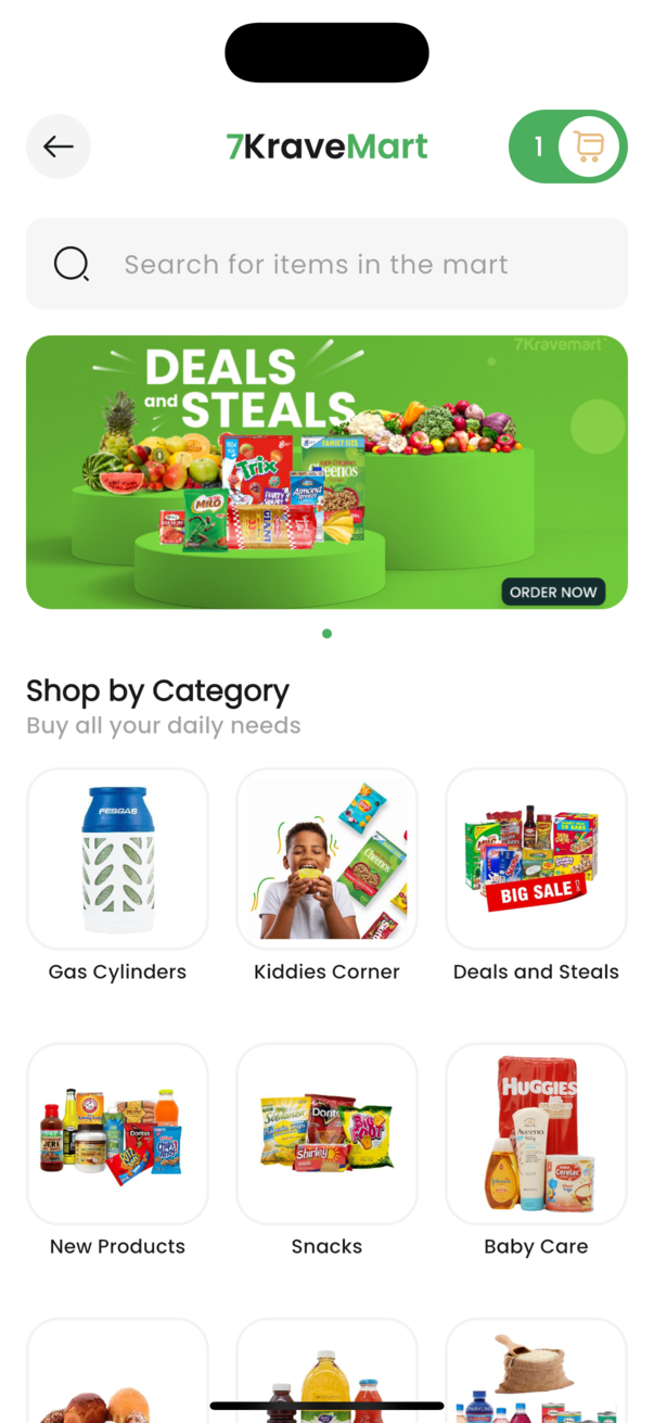 7Kravemart iPhone Screen